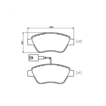 FREN BALATA ÖN TEK FİŞLİ FIAT LİNEA FIORINO DOBLO BİPPER NEMO