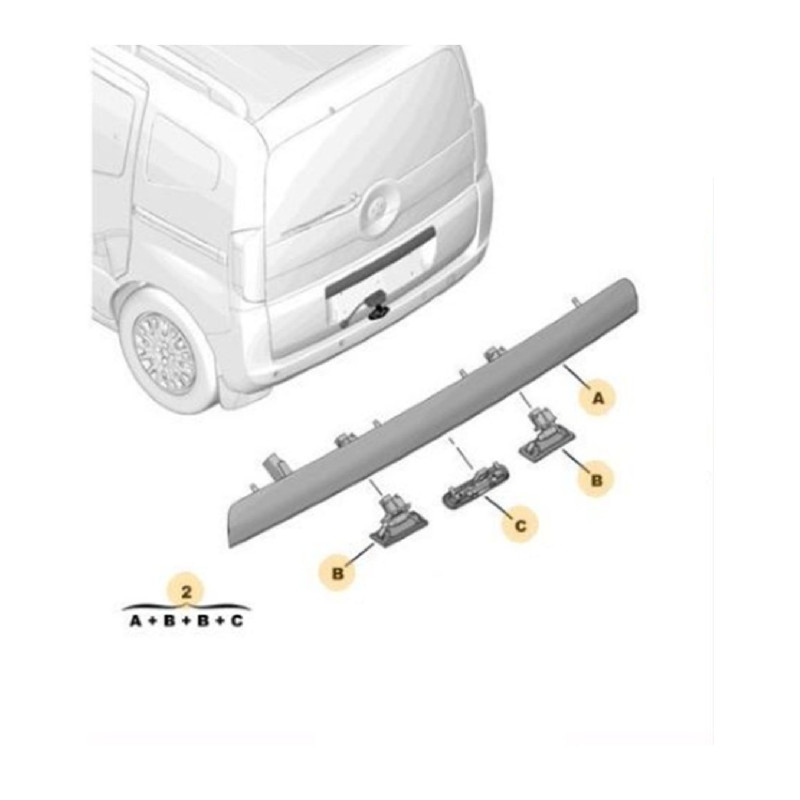 ARKA BAGAJ ÇITA BUTON+PLAKA LAMBALI FİORİNO BİPPER NEMO TEK KAPI