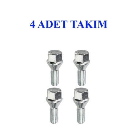 4 adet BİJON CİVATASI GALVANİZ (M12X1.50X23) DACIA NISSAN RENAULT