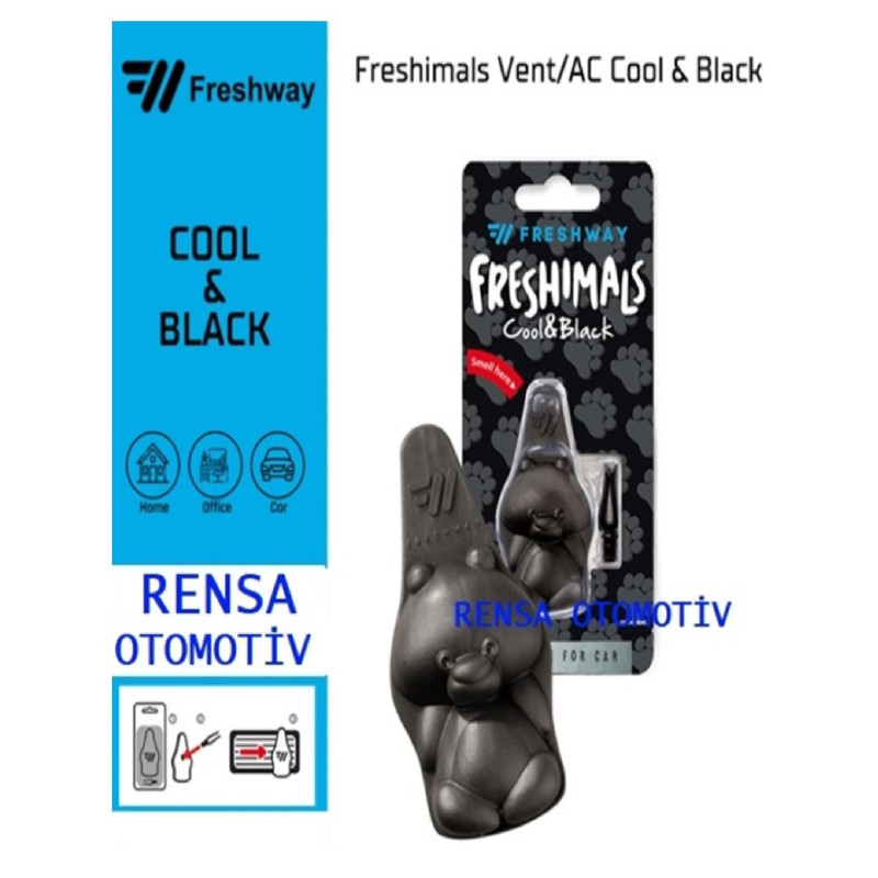 ARAÇ İÇİ KLİMA KOKU COOL  BLACKFRESH WAY FRESHIMALS