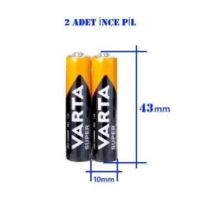KÜÇÜK İNCE KALEM PİL AAA 2 ADET FİYAT BİLGİSAYAR MAUSE KUMANDA