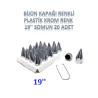 BİJON KAPAĞI KROM SİVRİ 19mm 20 ADET TAKIM