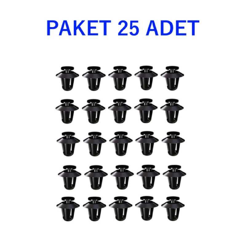 ÇAMURLUK DAVLUMBAZ KAPI KUŞAK KLİPS PARTNER 106 203 306 307 406 BERLİNGO SAXO XSARA KANGO CLIO PAKET 25 ADET