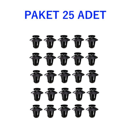 ÇAMURLUK DAVLUMBAZ KAPI KUŞAK KLİPS PARTNER 106 203 306 307 406 BERLİNGO SAXO XSARA KANGO CLIO PAKET 25 ADET