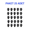 ÇAMURLUK DAVLUMBAZ KAPI KUŞAK KLİPS PARTNER 106 203 306 307 406 BERLİNGO SAXO XSARA KANGO CLIO PAKET 25 ADET