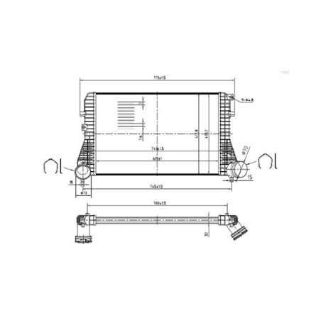TURBO RADYATÖR INTERCOOLER GOLF V CADDY JETTA PASSAT A3 TT LEON TOLEDO OCTAVIA 1.8 1.9 2.0 04- 10-