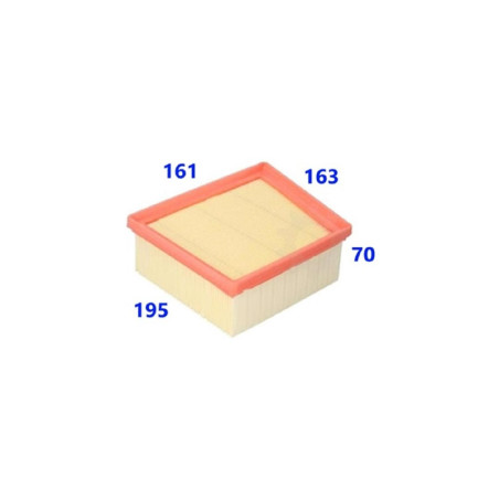 HAVA FİLTRESİ ÜÇGEN KÜÇÜK TİP FİESTA 2008- TRANSİT COURIER 14- MAZDA 2 11- 1.4 1.5 1.6TDCI