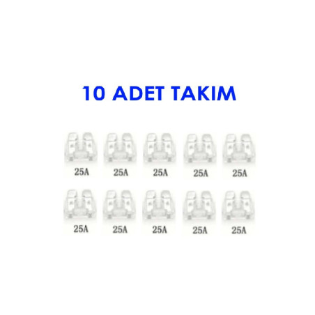 BIÇAK SİGORTA 25 AMPER 10 ADET TAKIM