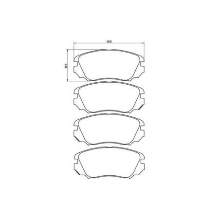 FREN BALATA ÖN 131mm INSIGNIA A 16 inç 08-17 MALIBU 12-