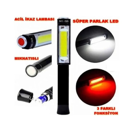 FENER MIKNATISLI 3 FONSİYON LED PİLLİ ACİL DURUM İKAZ