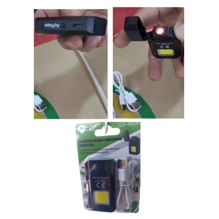 ÇAKMAK VE FENER ŞARJ EDİLEBİLİR RÜZGAR GEÇİRMEZ ELEKTRİKLİ ÇAKMAK