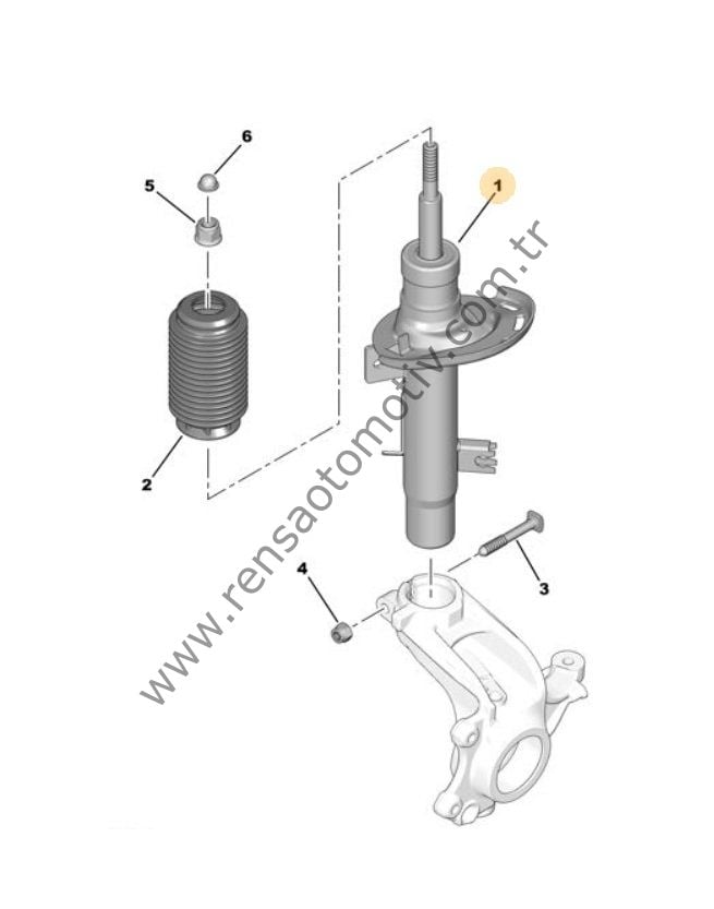 AMORTİSÖR ÖN SOL PEUGEOT 208 2012-
