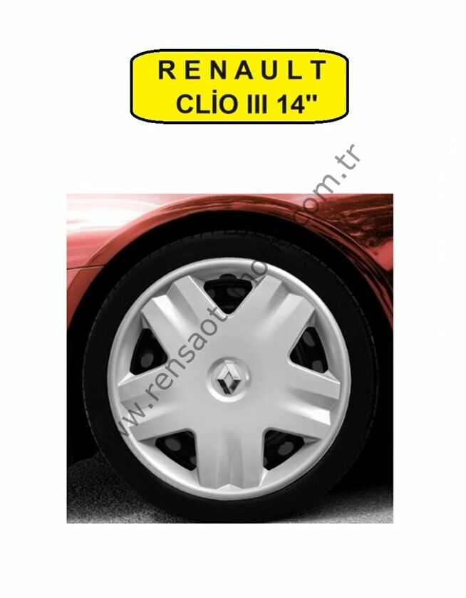 JANT KAPAK 14'' inç TAKIM (4 ADET) RENAULT CLİO III