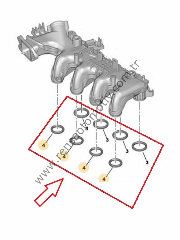 EMME MANİFOLD CONTA TAKIM 8 ADET PEUGEOT 207 307 407 PARTNER CITROEN C4 C5 BERLINGO FORD FOCUS CMAX 1.6HDI TDCI 04-