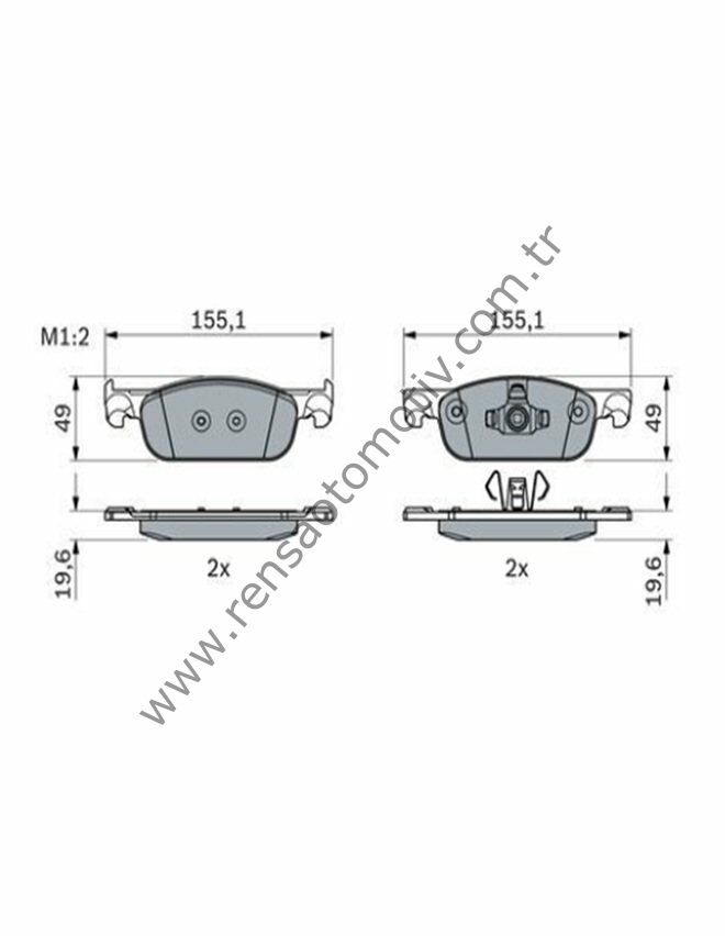 FREN BALATA ÖN GENIS TIP RENAULT CLIO IV SYMBOL II DACIA SANDERO II