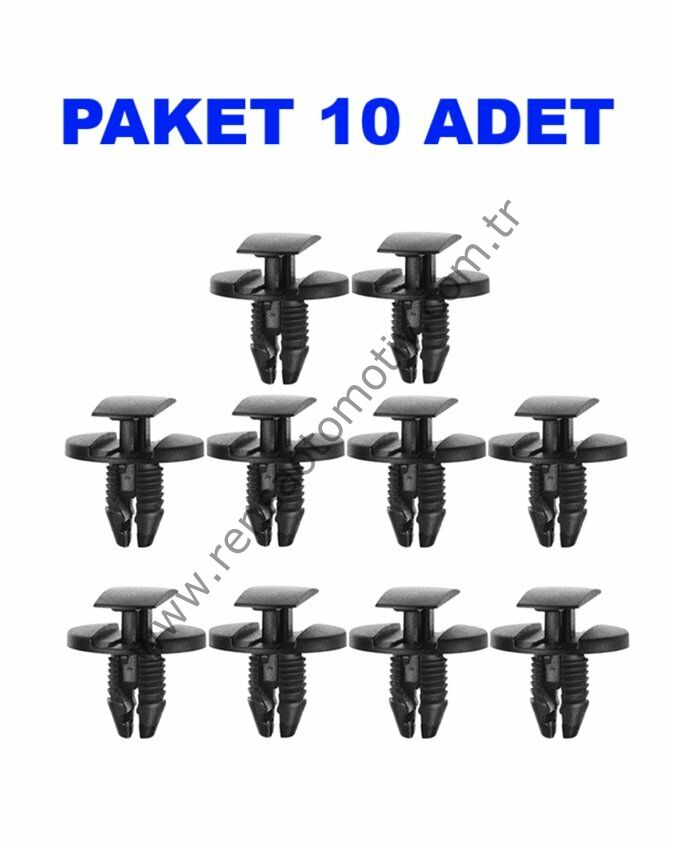 KAPI DÖŞEME ÖN PANJUR VE DAVLUMBAZ KLİPSİ (PAKET 10 ADET) RENAULT CLIO IV PEUGEOT CITROEN FIAT EGEA