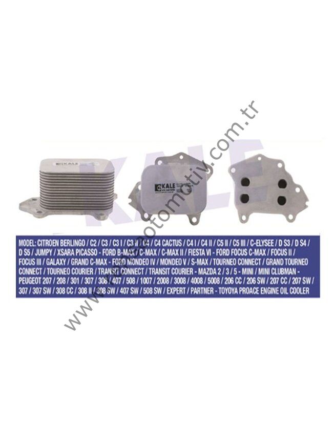 YAĞ SOĞUTUCU CONTALI 107 206 307 407 PARTNER TEPEE C1 C2 C3 C4 BERLINGO III FİESTA FOCUS 1.4 1.6HDI