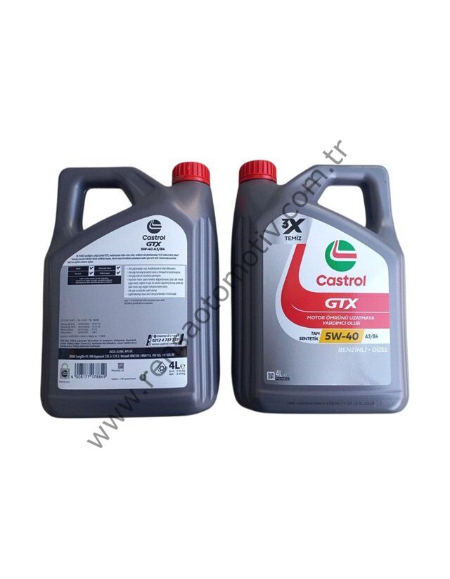 CASTROL MOTOR YAĞI 5W40 GTX 4 LİTRE