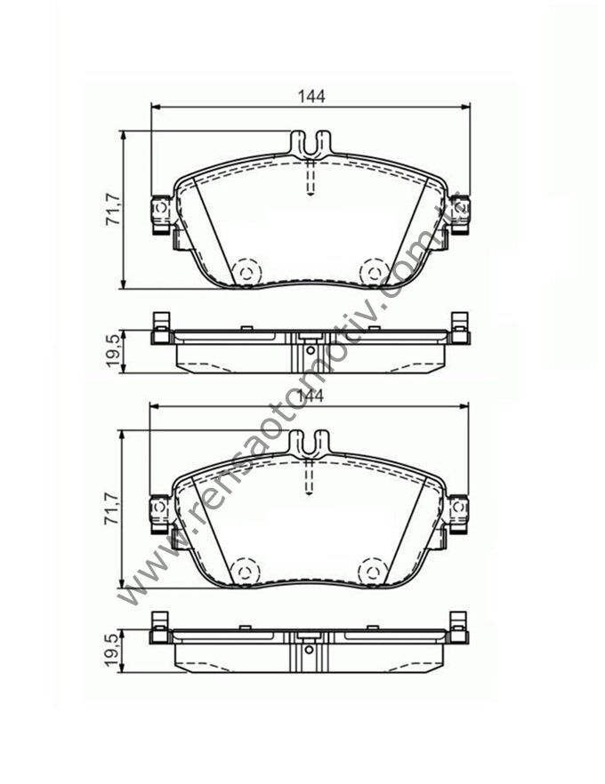 FREN BALATA ÖN MERCEDES A SERİSİ W176 A200 A180 12- B SERİSİ B160 11- B180 11- GLA SERİSİ 200 13-