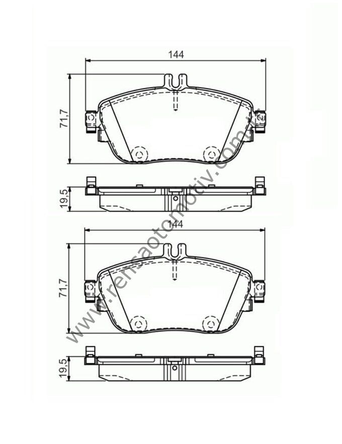 FREN BALATA ÖN MERCEDES A SERİSİ W176 A200 A180 12- B SERİSİ B160 11- B180 11- GLA SERİSİ 200 13-