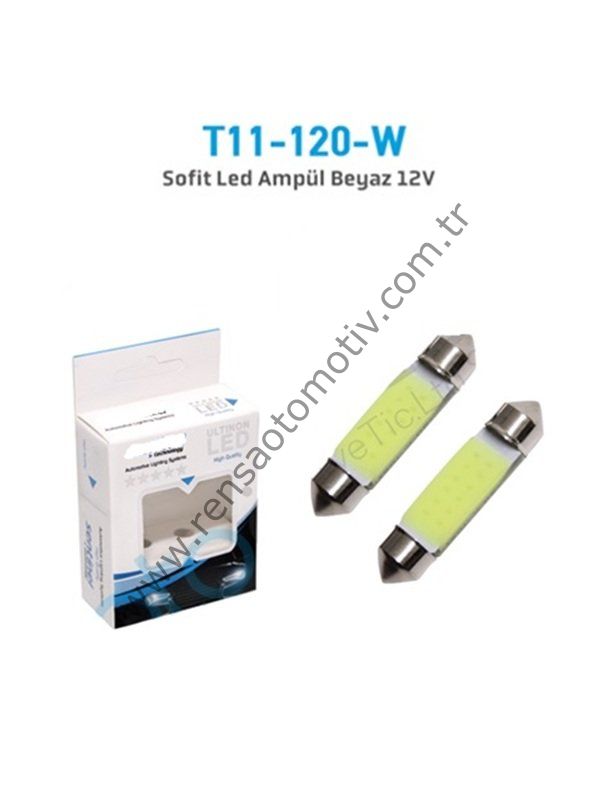 LED AMPÜL SOFİT 39mm BEYAZ COB 12V (2 ADET TAKIM FİYATI)