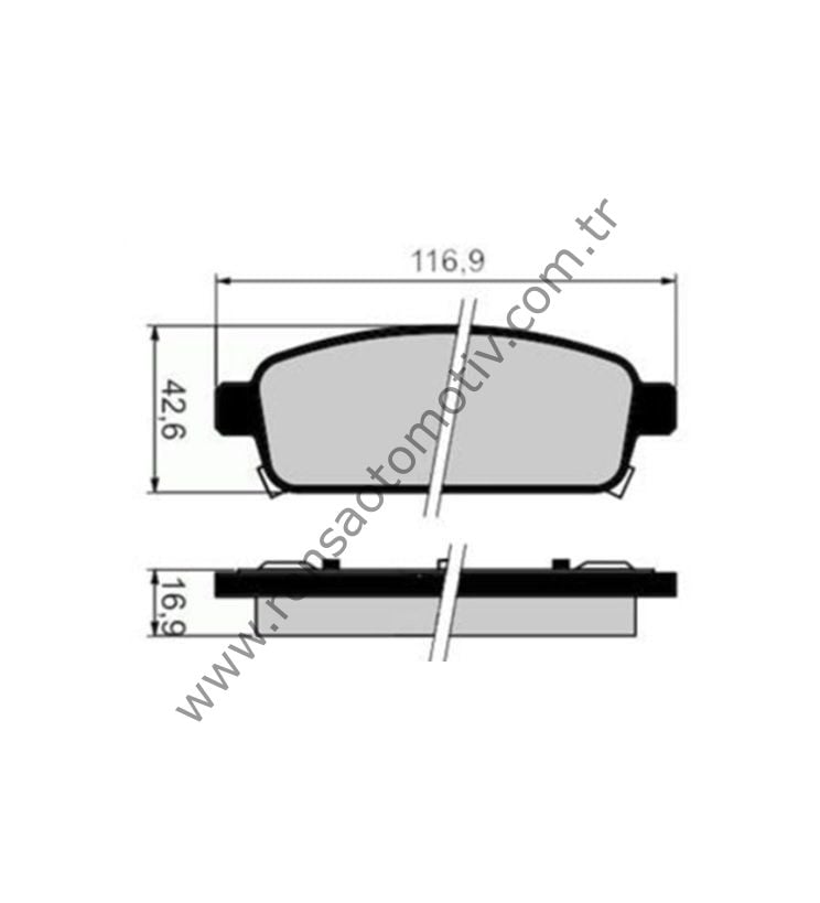 FREN BALATASI ARKA OPEL ASTRA J 10- MOKKA 13- ZAFİRA C 11- CRUZE 09- ORLANDO 10- TRAX 13- VOLT 11-