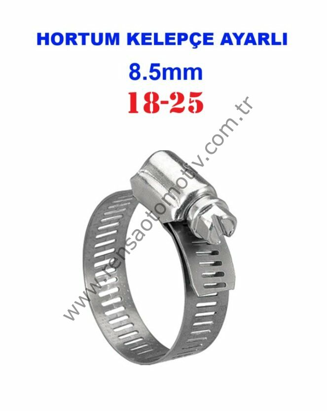 HORTUM KELEPÇE AYARLI 18-25 8.5mm