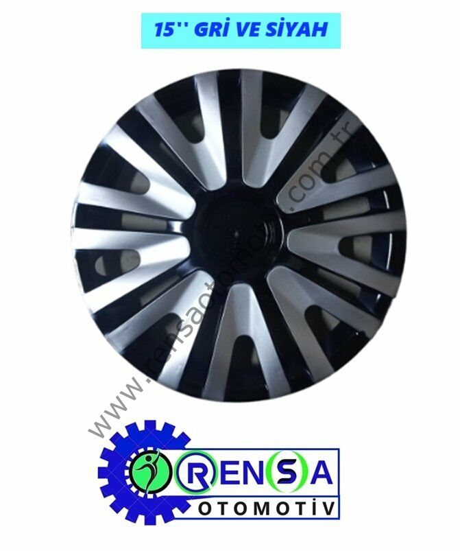 JANT KAPAK GRİ VE SİYAH 15'' inç TAKIM (4 ADET)