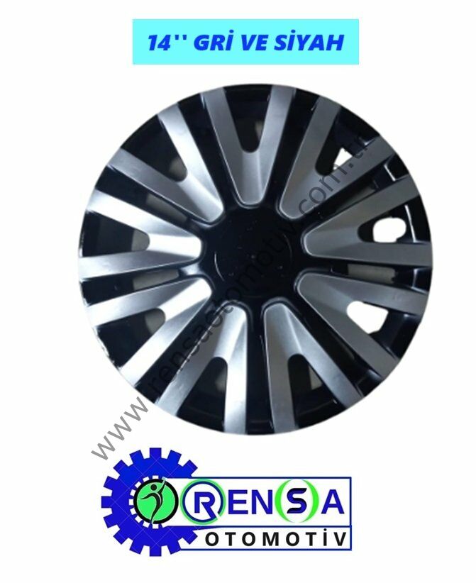 JANT KAPAK GRİ ve SİYAH 14'' inç TAKIM (4 ADET)