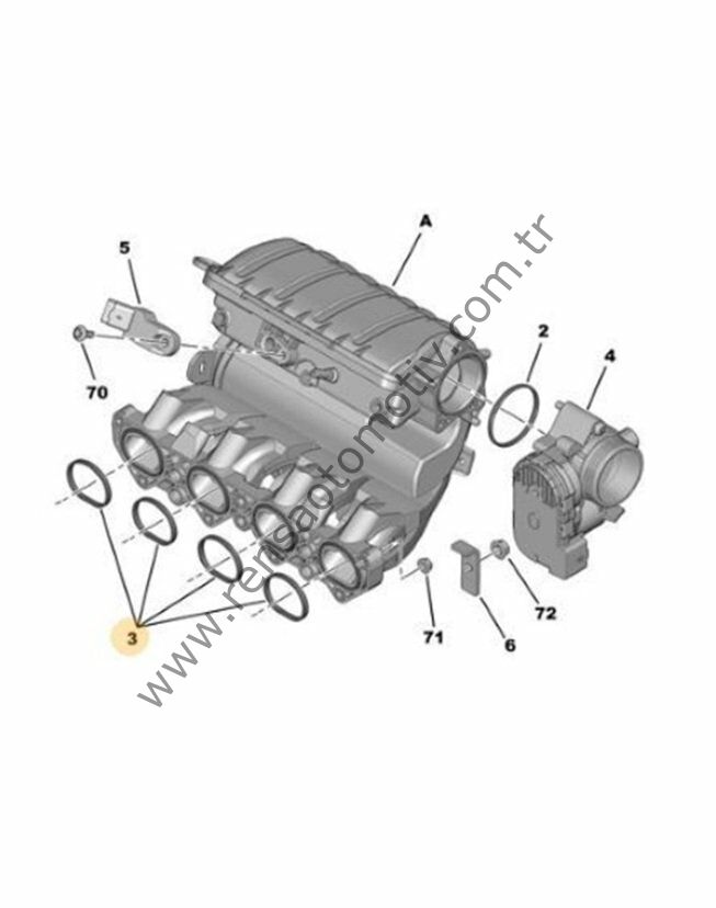 EMME MANİFOLD CONTA TK 307 206 308 PARTNER C3 C4 BERLİNGO DFM SUCCE 1.6 16V