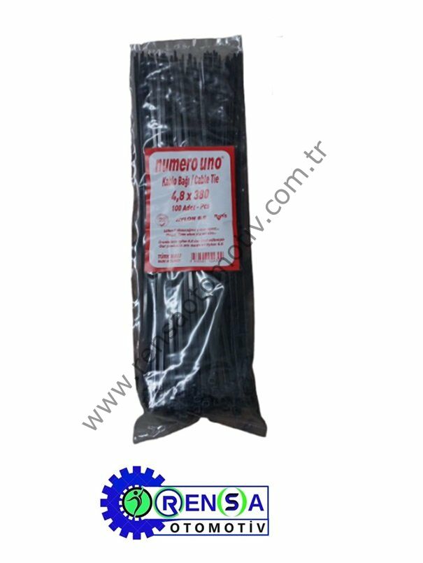 PLASTİK KELEPÇE SİYAH PAKET 4.8x380 (PAKETİ 100 ADET)