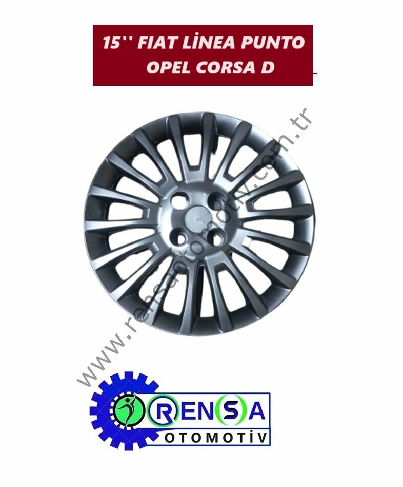 JANT KAPAK 15'' inç TAKIM (4 ADET) FIAT LİNEA PUNTO OPEL CORSA D