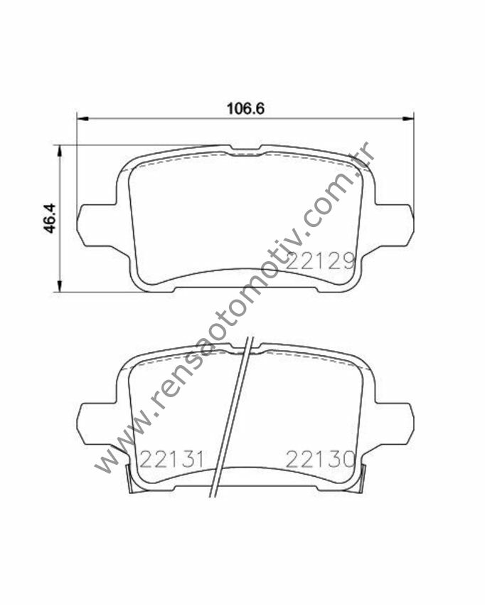 FREN BALATASI ARKA OPEL ASTRA K 2015- INSIGNIA B 2016-