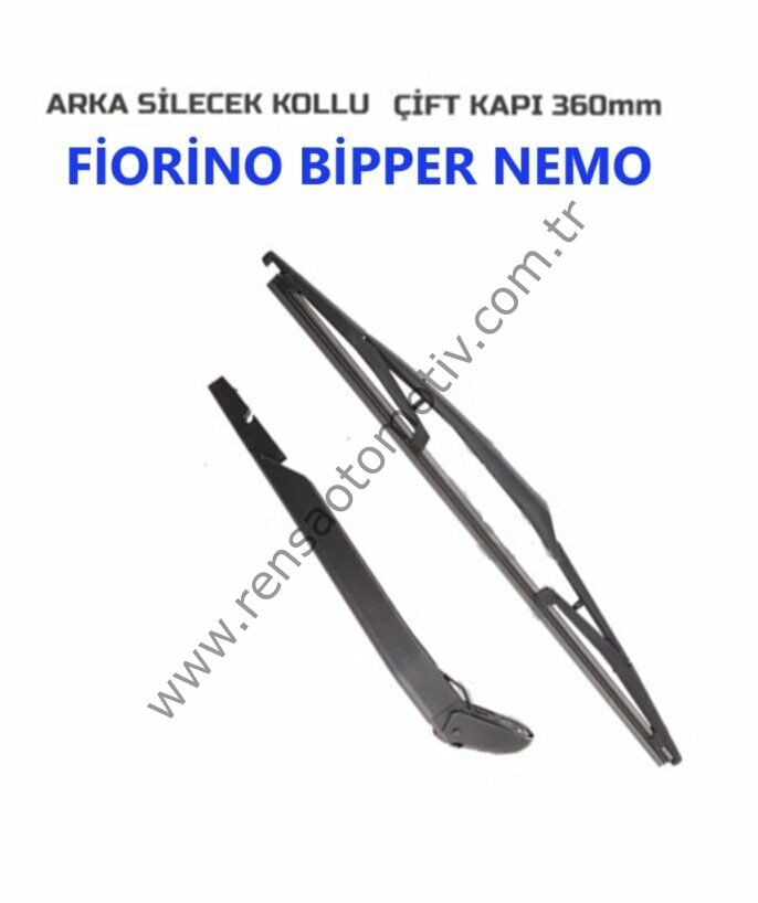 ARKA SİLECEK VE KOLU (KOL+SİLECEK TAKIM) FIAT FIORINO BİPPER NEMO ÇİFT KAPI 360mm