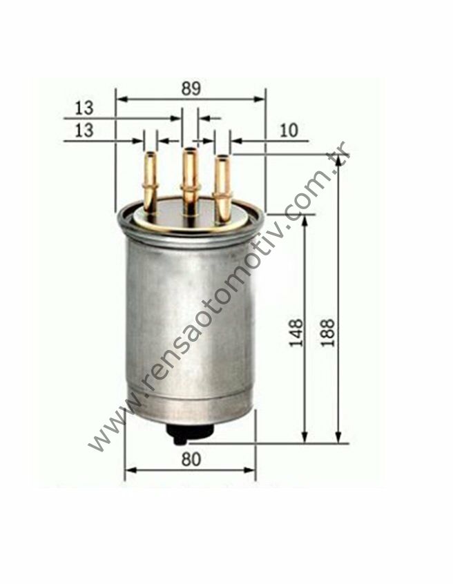 MAZOT YAKIT FİLTRESİ MÜŞÜRSÜZ FORD CONNECT 90PS 1.8TDCI 02- SSANGYONG ACTYON 08- RADIUS 2.0 2.7XDI KYRON 08- REXTON