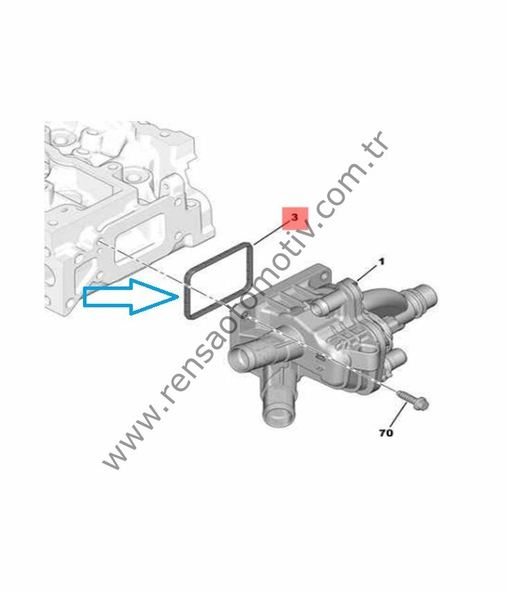 TERMOSTAT CONTASI 307 207 308 206 PARTNER C2 C3 C4 BERLİNGO FORD FOCUS FİESTA 1.4HDI 1.6HDI
