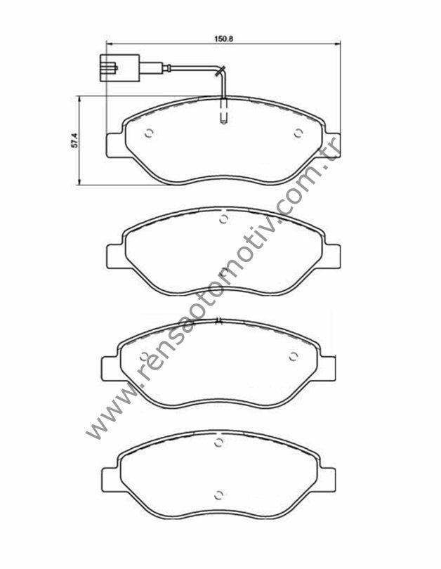 FREN BALATA ÖN FIAT EGEA HB BRAVO 1.4 16V 07- STILO 07- ALFA ROMEO MITO 08-