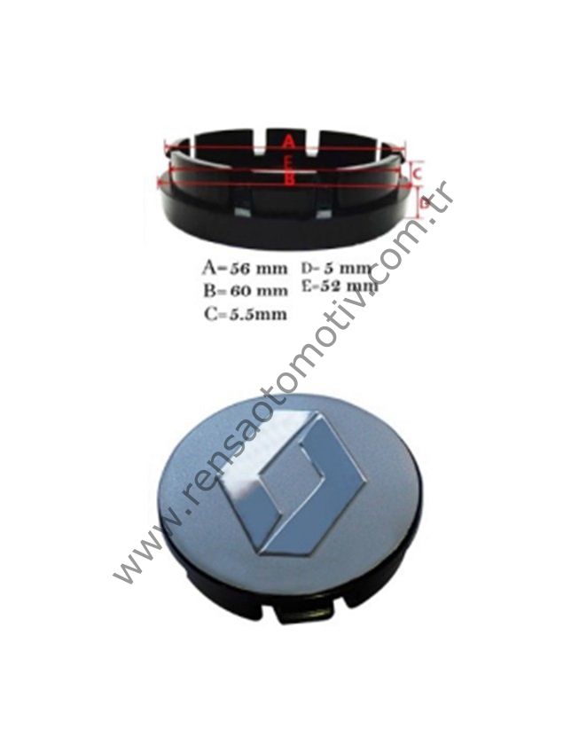JANT GÖBEK ARMASI 56-60mm GRİ RENK RENAULT
