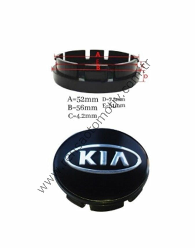 JANT GÖBEK ARMASI SİYAH RENK 56-52mm (Q55) KIA
