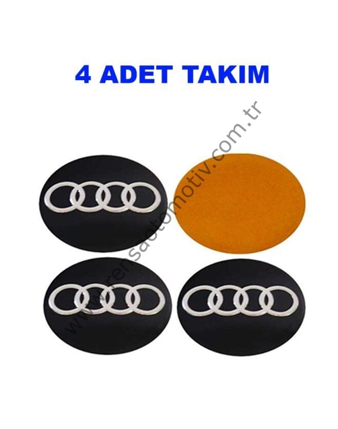 JANT GÖBEK ARMASI SİYAH YAPIŞMA OVAL 4 ADET TAKIM 56Q AUDI