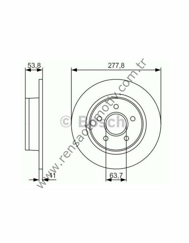 FREN DİSK ARKA TAKIM 278mm FORD CONNECT 2002-
