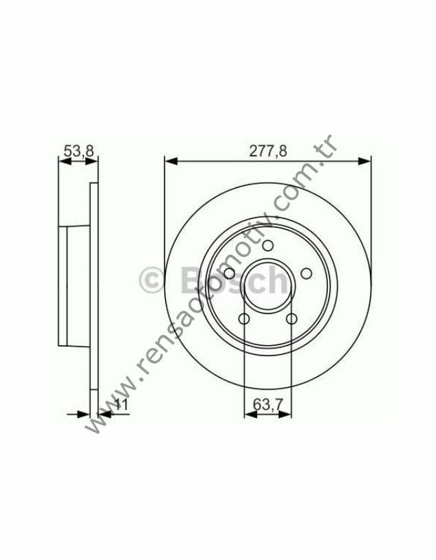 FREN DİSK ARKA TAKIM 278mm FORD CONNECT 2002-