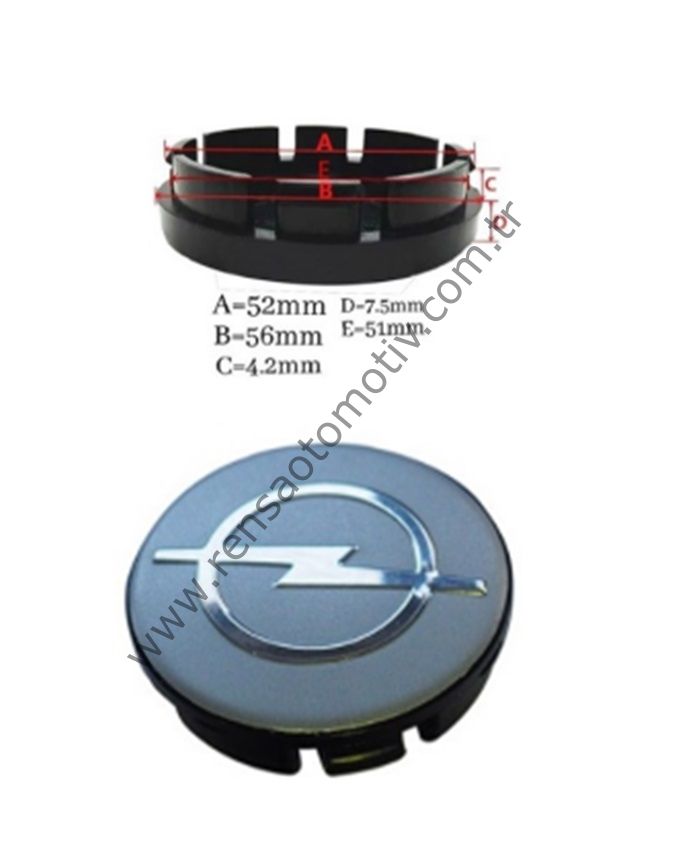 JANT GÖBEK ARMA GRİ RENK 56-52mm (Q55) OPEL