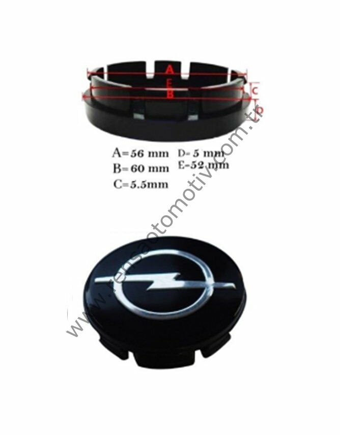JANT GÖBEK ARMA 56- 60mm SİYAH RENK OPEL