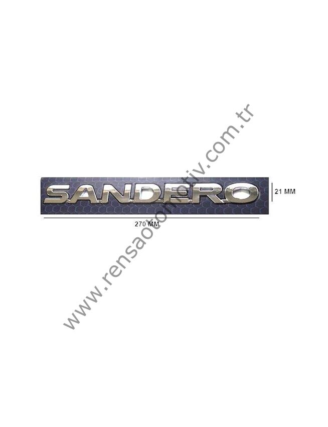 ARKA BAGAJ YAZI KROM ''SANDERO'' DACIA SANDERO