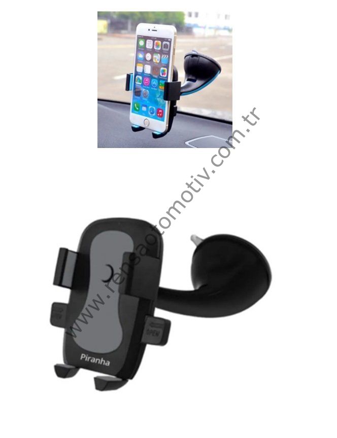 TELEFON TUTUCU CAMA YAPIŞAN VANTUZLU GRİ RENK