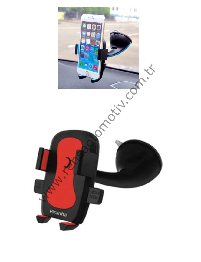 TELEFON TUTUCU CAMA YAPIŞAN VANTUZLU KIRMIZI RENK