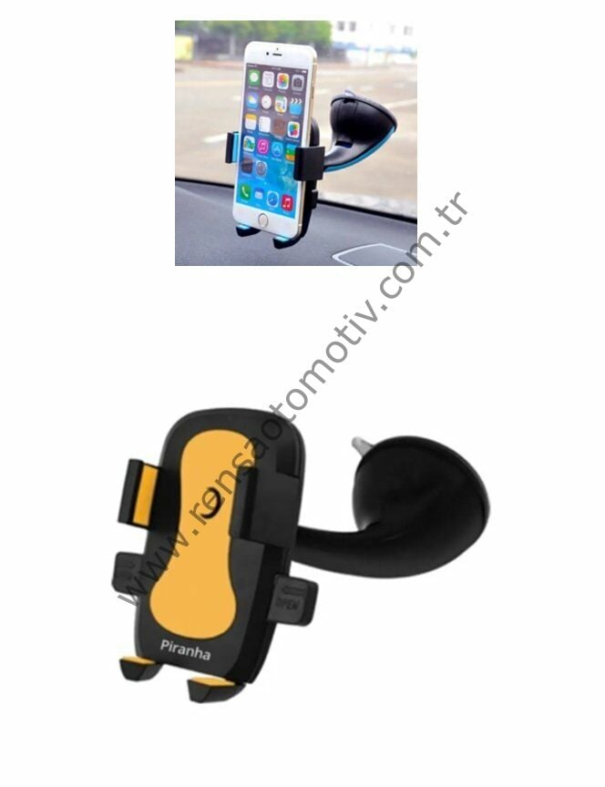 TELEFON TUTUCU CAMA YAPIŞAN VANTUZLU SARI RENK