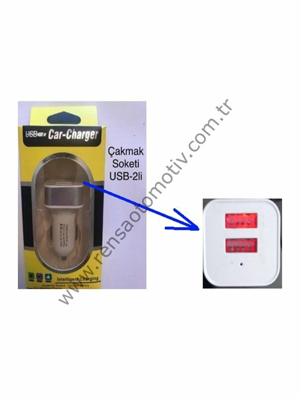 USB ÇAKMAKLIK İKİLİ TELEFON ŞARJI SOKET