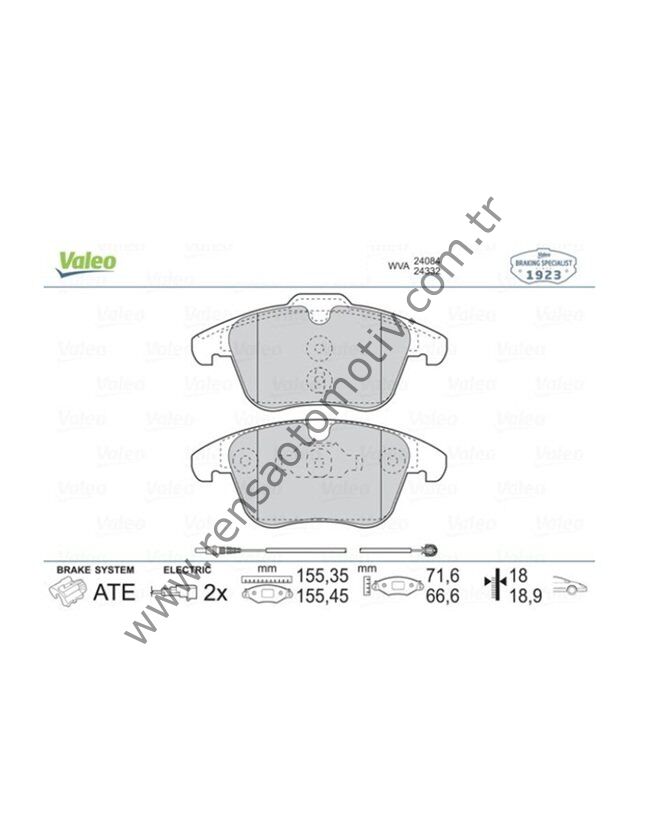FREN BALATA ÖN KABLOLU 407 04- 508 10- C5 X7 08- MONDEO IV 07-14 FREELANDER 06- JAGUAR XK 4.2İ 06-
